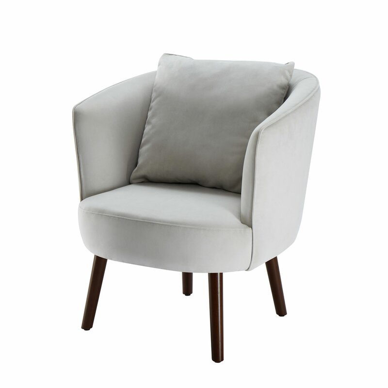 Mercer41 29" W Velvet Barrel Chair & Reviews | Wayfair